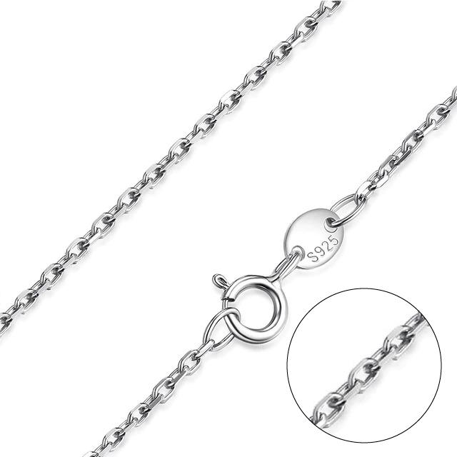 Sterling Silver Chains Sacred Geometry Crystal Jewelry, Unisex, Sterling Silver, VOLTLIN