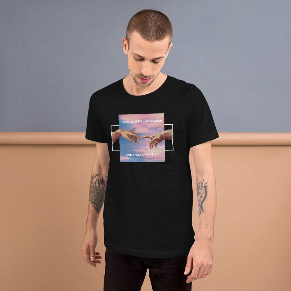 Michelangelo You Looked Like Heaven, And I Felt Like Hell Short-Sleeve Unisex T-Shirt, Spiritual Clothing & Apparel, VOLTLIN