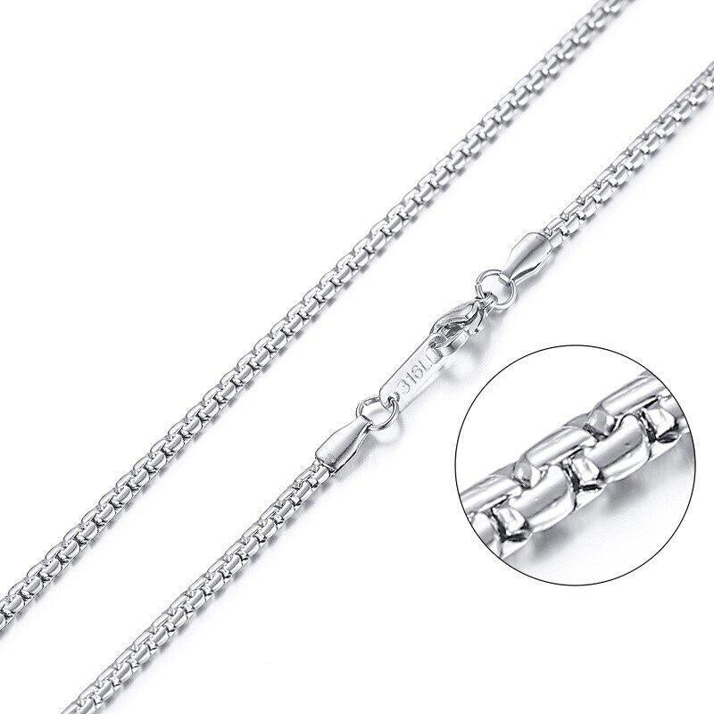 Stainless Steel Chains Sacred Geometry Crystal Jewelry, Unisex, Sterling Silver, VOLTLIN