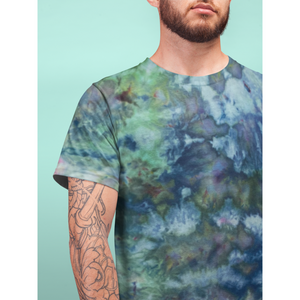 Green, Yellow, & Blue Marble Tie Dye Unisex T-Shirts