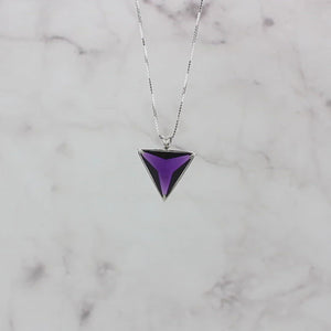 Siberian Purple Quartz Angelic Star Chain Pendant