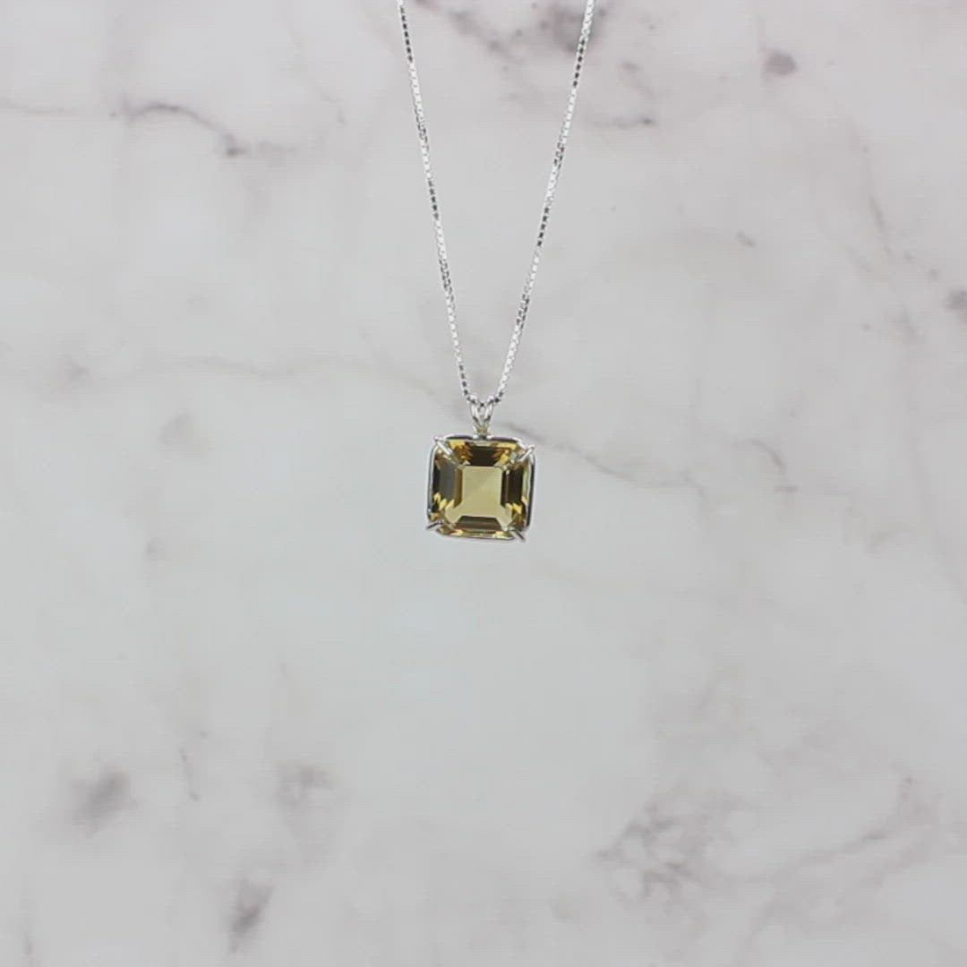 Citrine Earth Heart Chain Pendant