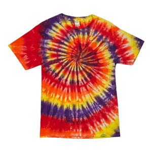 Red, Orange, Yellow, & Purple Spiral Tie Dye Unisex T-Shirts