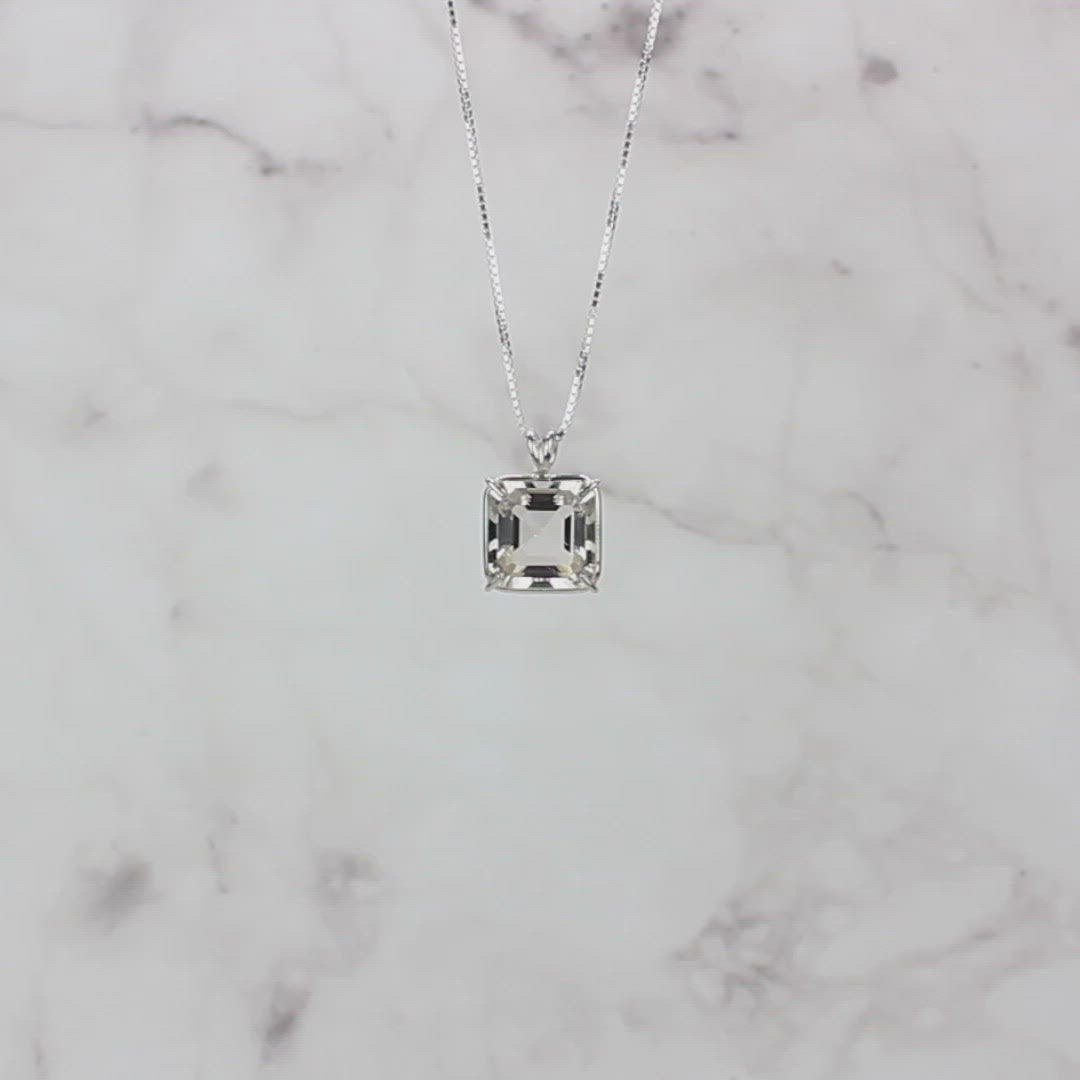 Quartz Earth Heart Chain Pendant