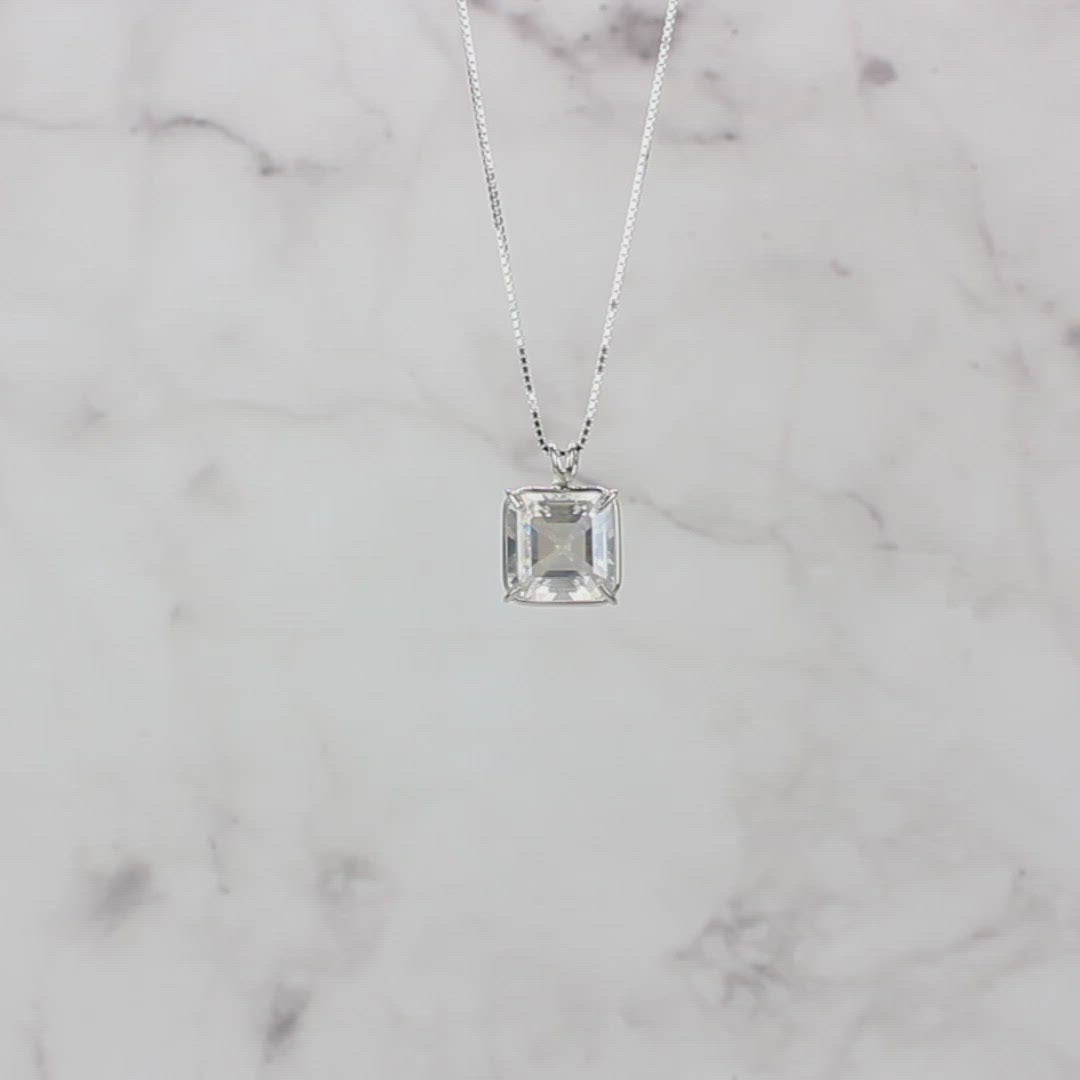 Angel Aura Quartz Earth Heart Chain Pendant