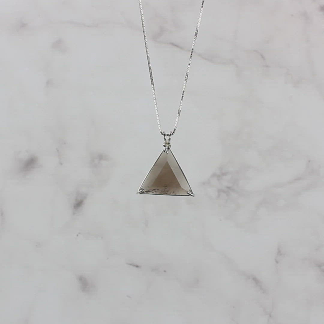 Smoky Quartz Star of David Chain Pendant