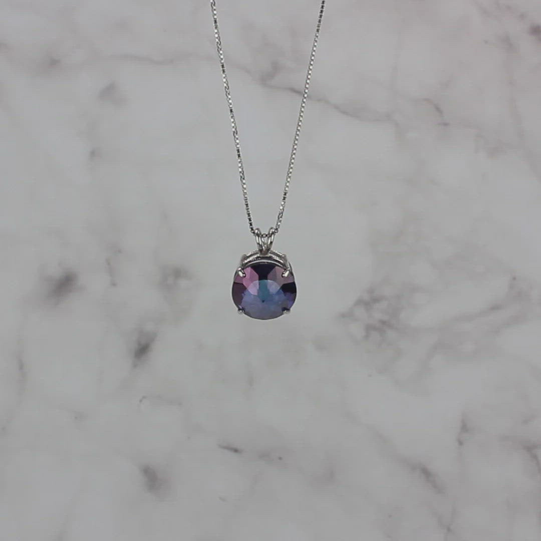 Tanzine Aura Quartz Radiant Heart Chain Pendant