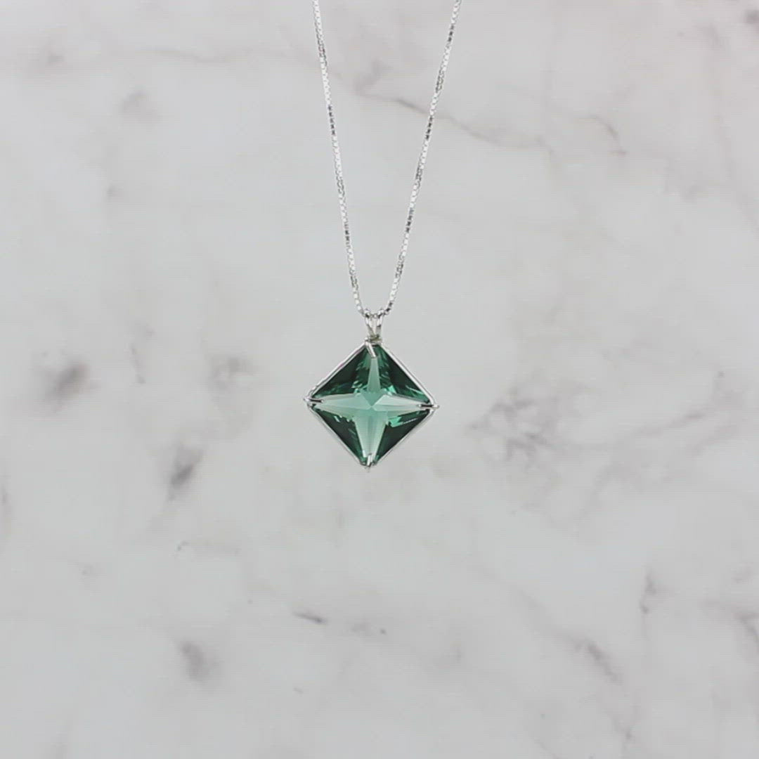 Siberian Green Quartz Magician Stone Chain Pendant