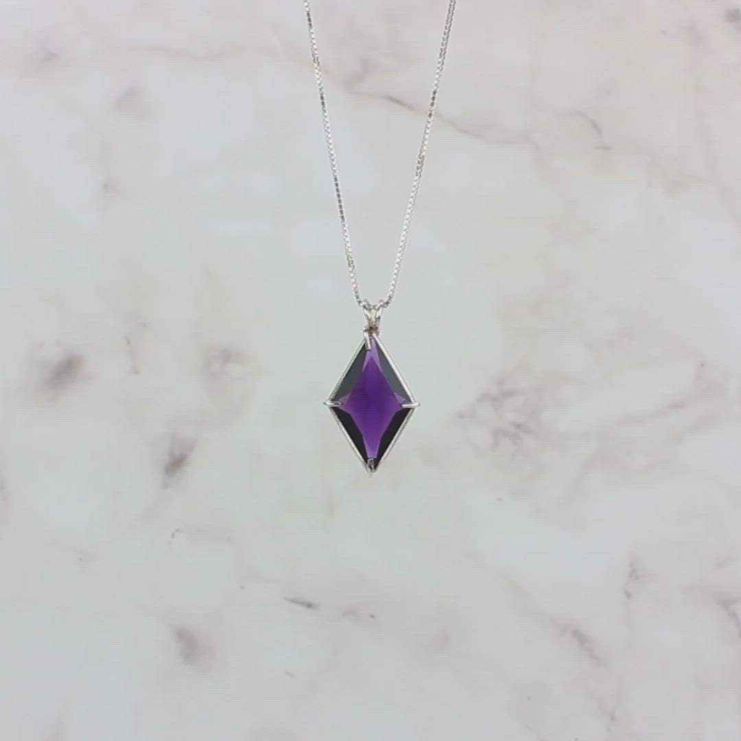 Siberian Purple Quartz Ascension Star Chain Pendant