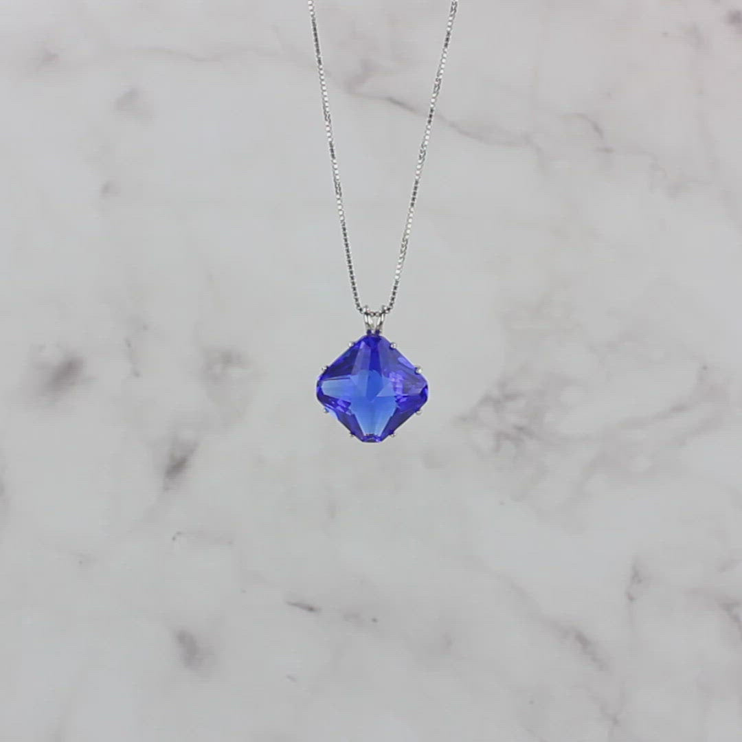 Siberian Blue Quartz Magician Stone Chain Pendant