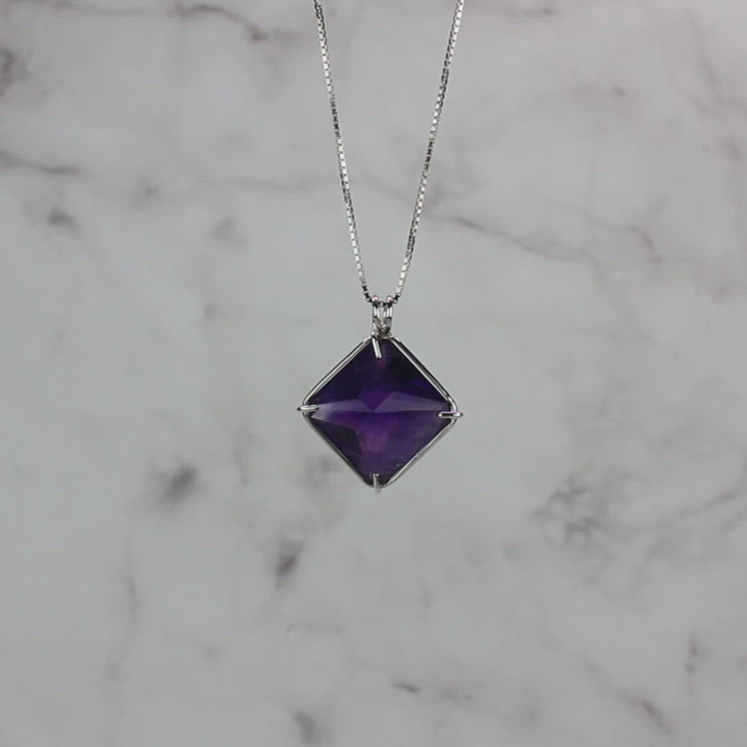 Amethyst Magician Stone Chain Pendant