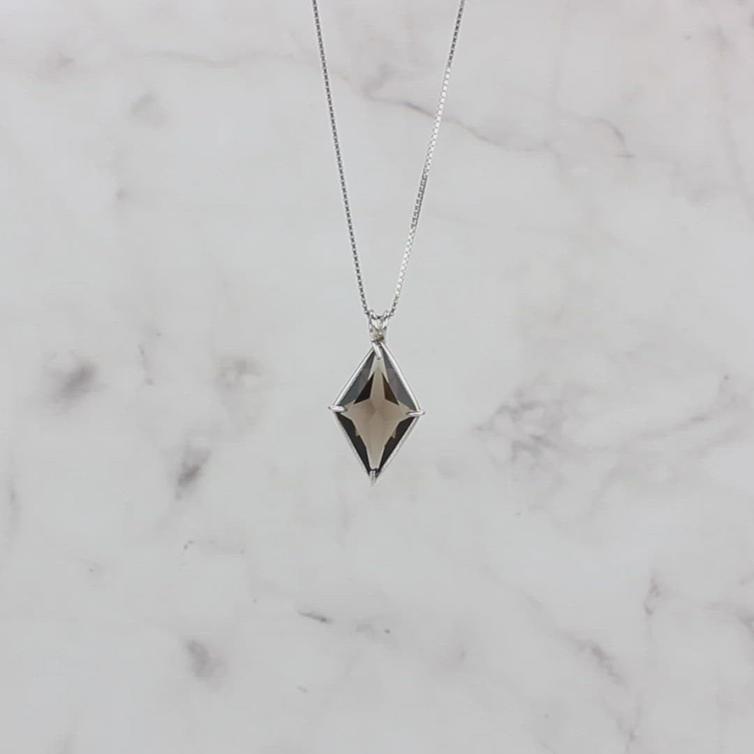 Smoky Quartz Ascension Star Chain Pendant