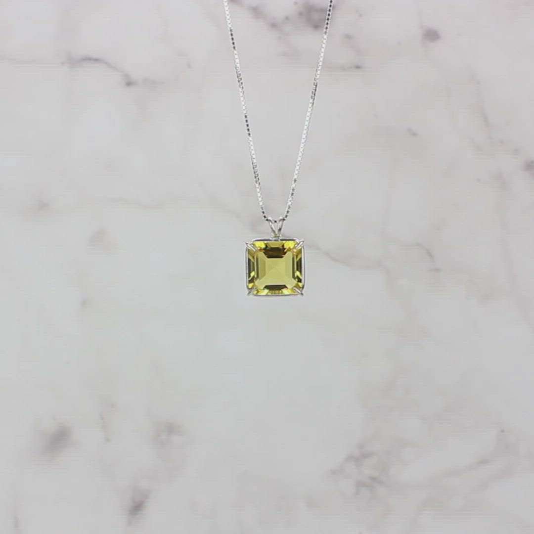 Siberian Gold Quartz Earth Heart Chain Pendant