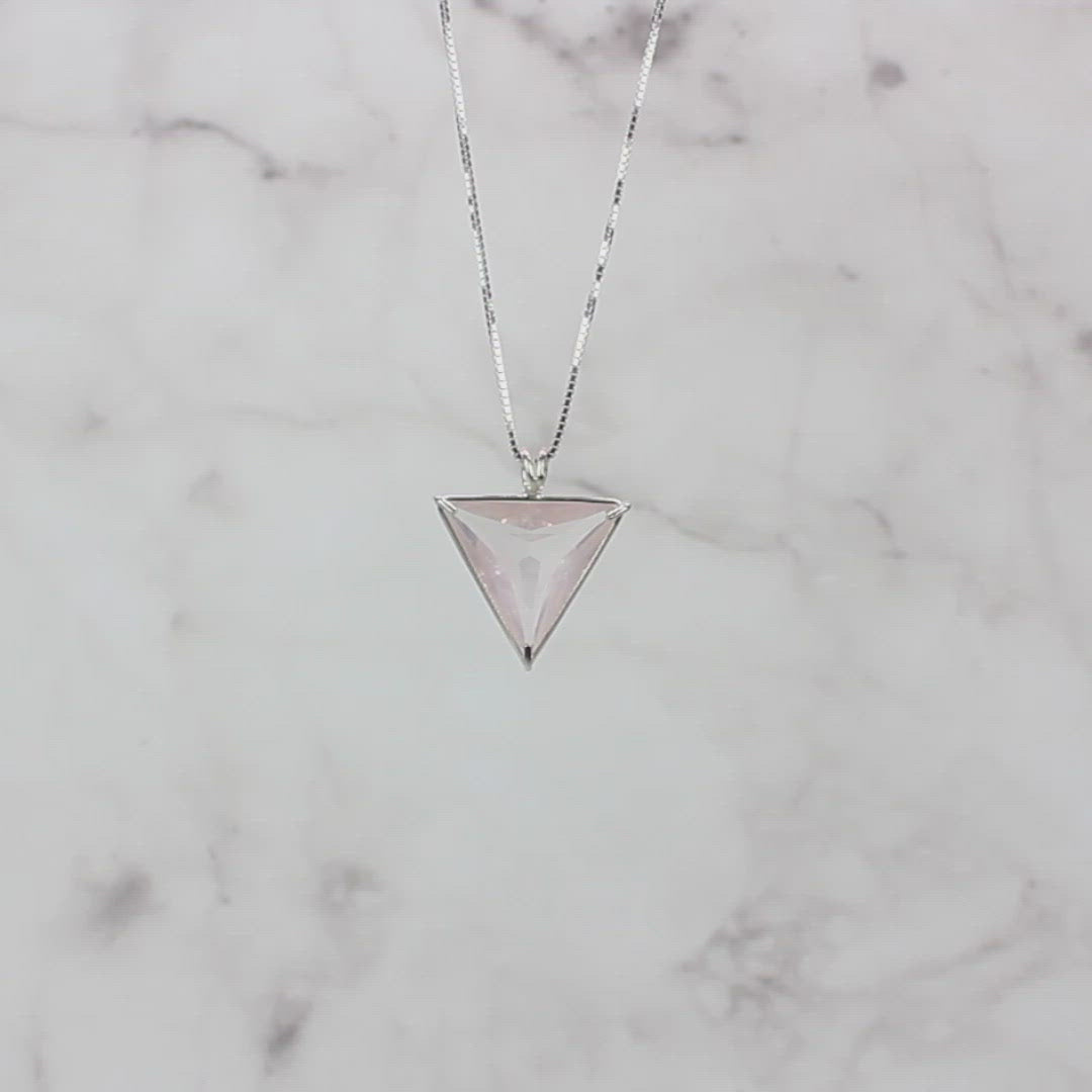 Rose Quartz Angelic Star Chain Pendant