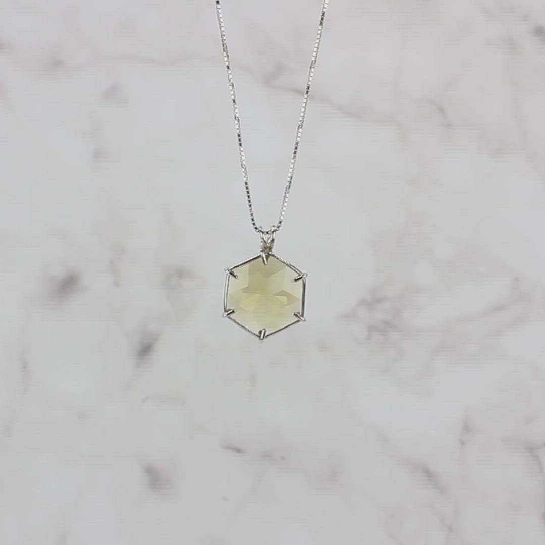 Citrine Flower of Life Chain Pendant