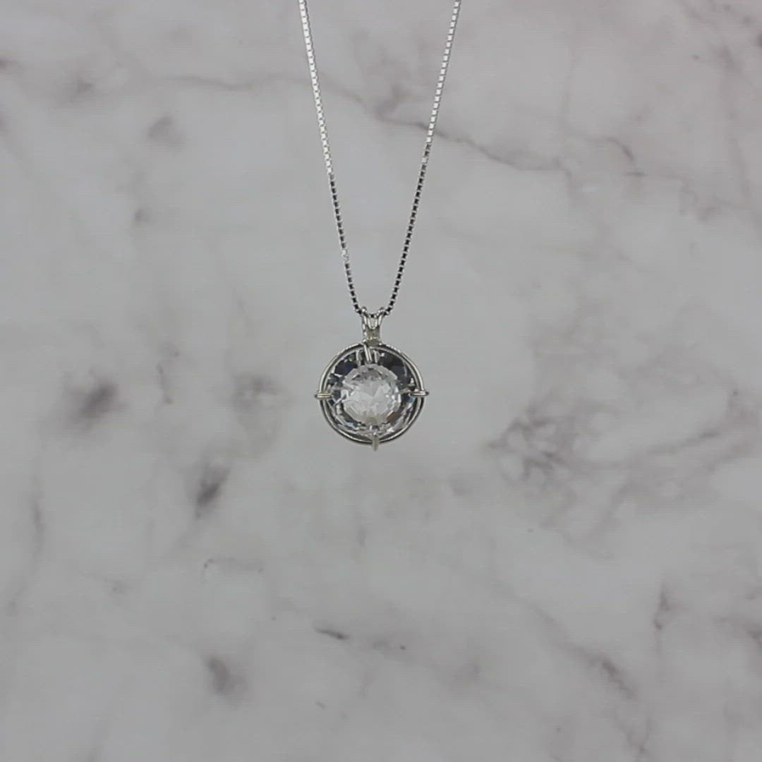 Quartz Radiant Heart Chain Pendant