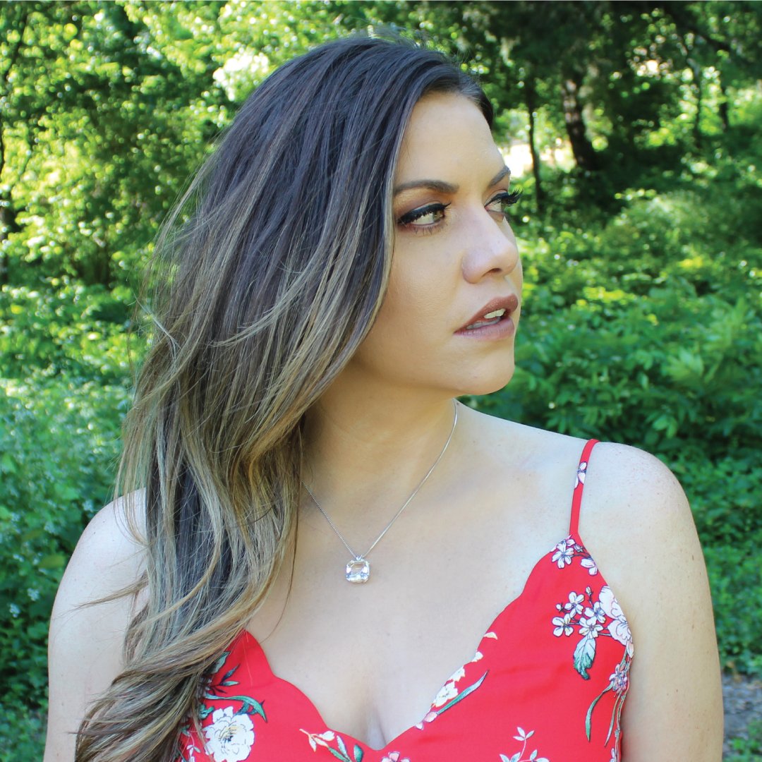 Quartz Earth Heart Chain Pendant Sacred Geometry Crystal Jewelry, Unisex, Sterling Silver, VOLTLIN