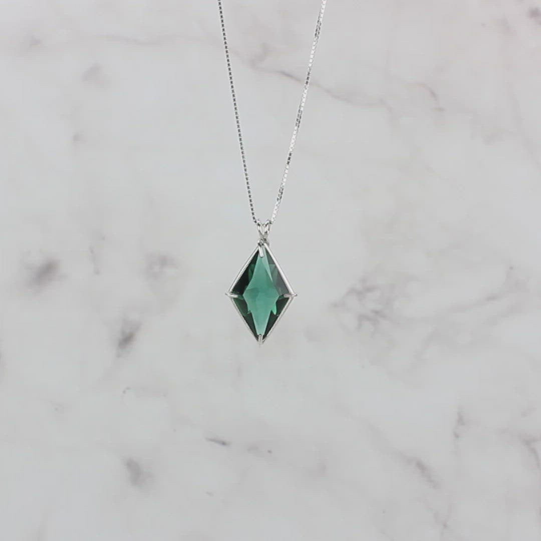 Siberian Green Quartz Ascension Star Chain Pendant