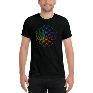 Rainbow Flower of Life Short-Sleeve Unisex T-Shirt, Spiritual Clothing & Apparel, VOLTLIN
