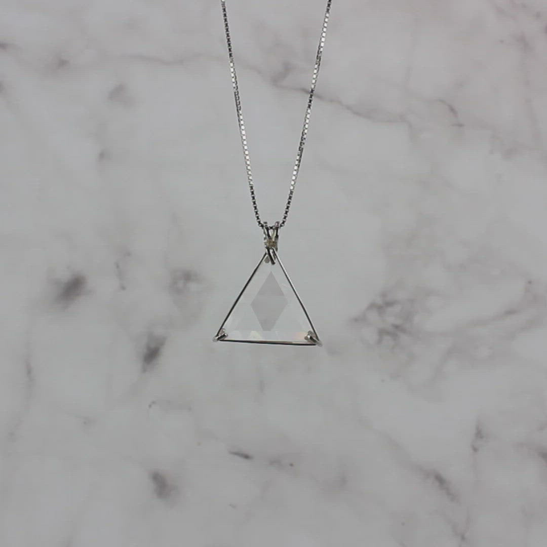 Quartz Star of David Chain Pendant