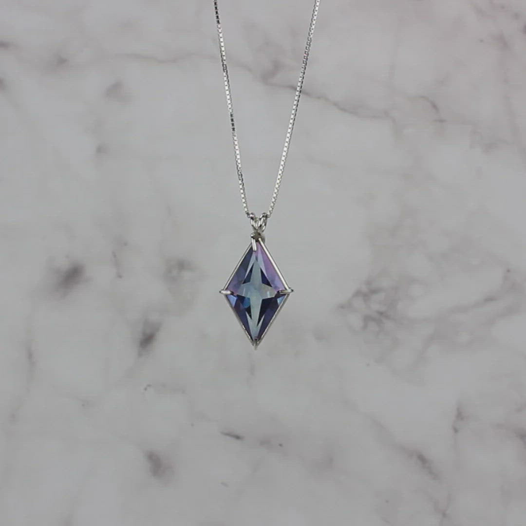 Tanzine Aura Quartz Ascension Star Chain Pendant