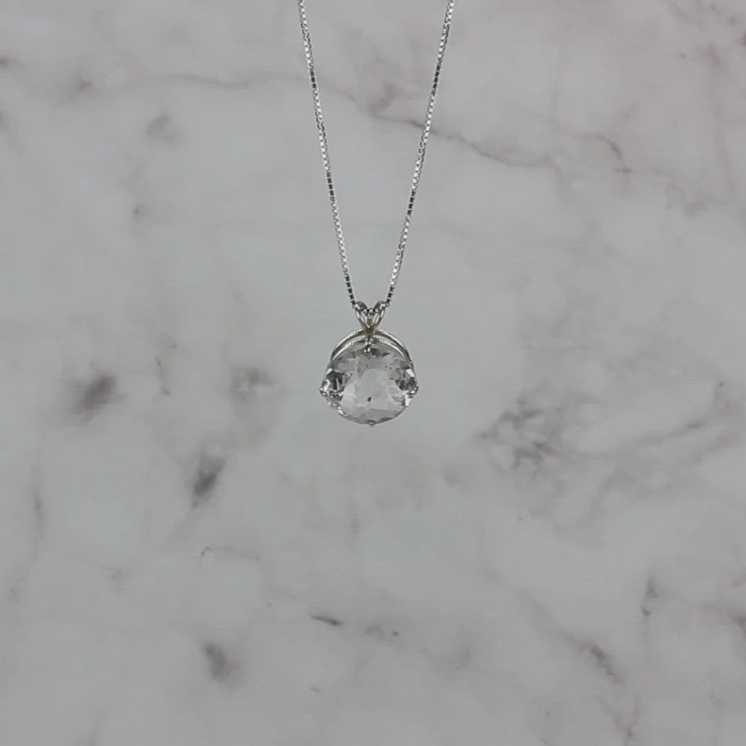 Quartz Radiant Heart Chain Pendant