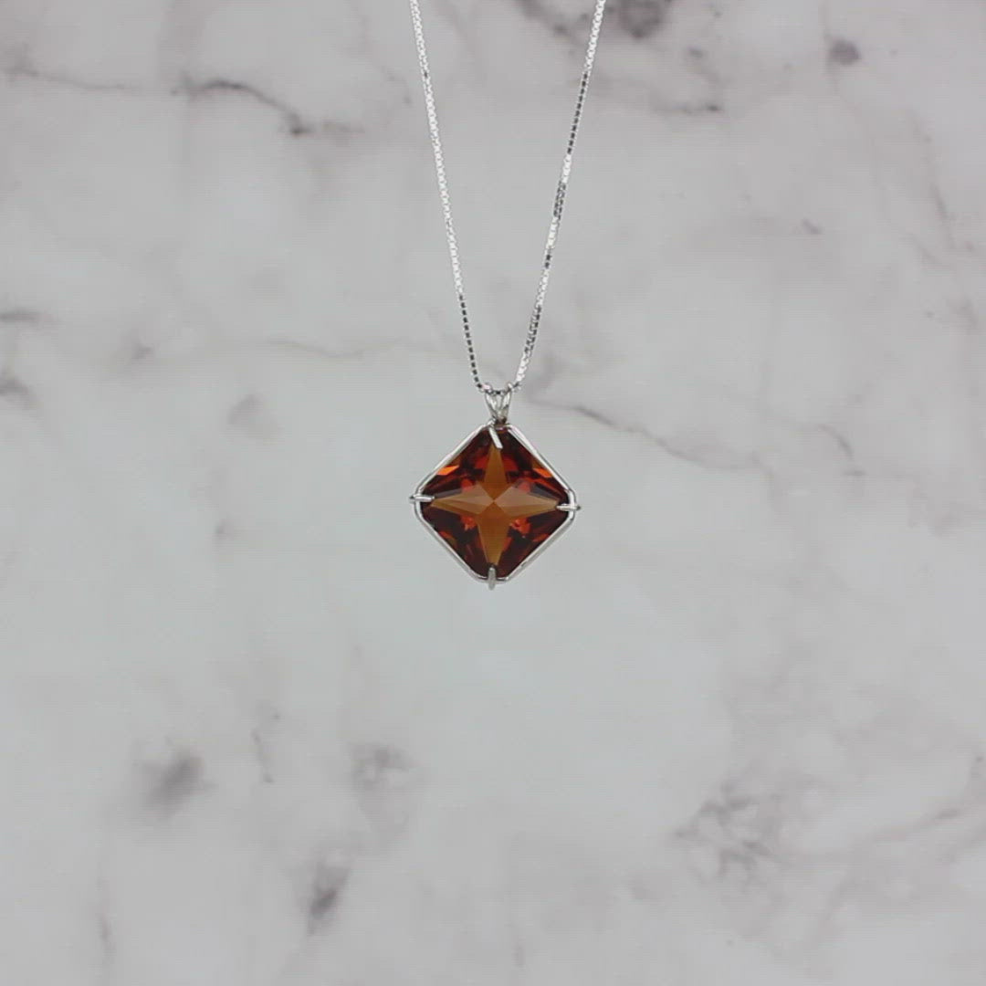 Siberian Gold Quartz Magician Stone Chain Pendant