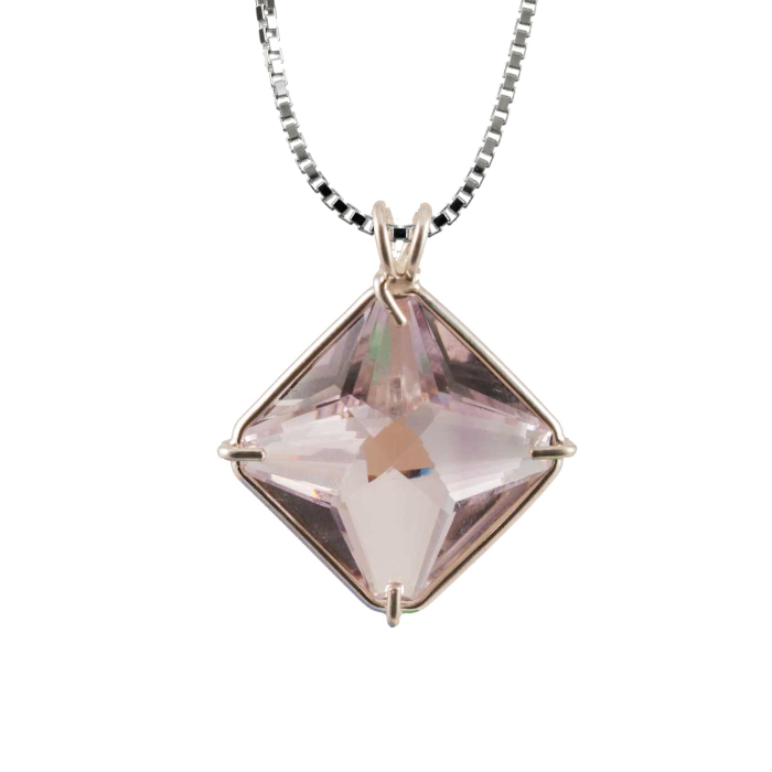 Amethyst Crystal Necklace Magician Stone Sacred Geometry Pendant