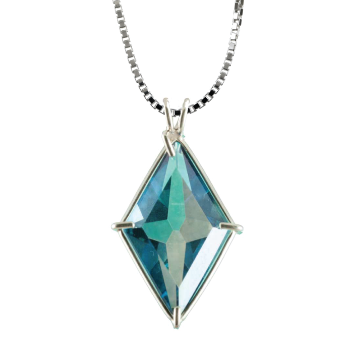 Aqua Aura Quartz Ascension Star Pendant – Sacred Geometry Crystal