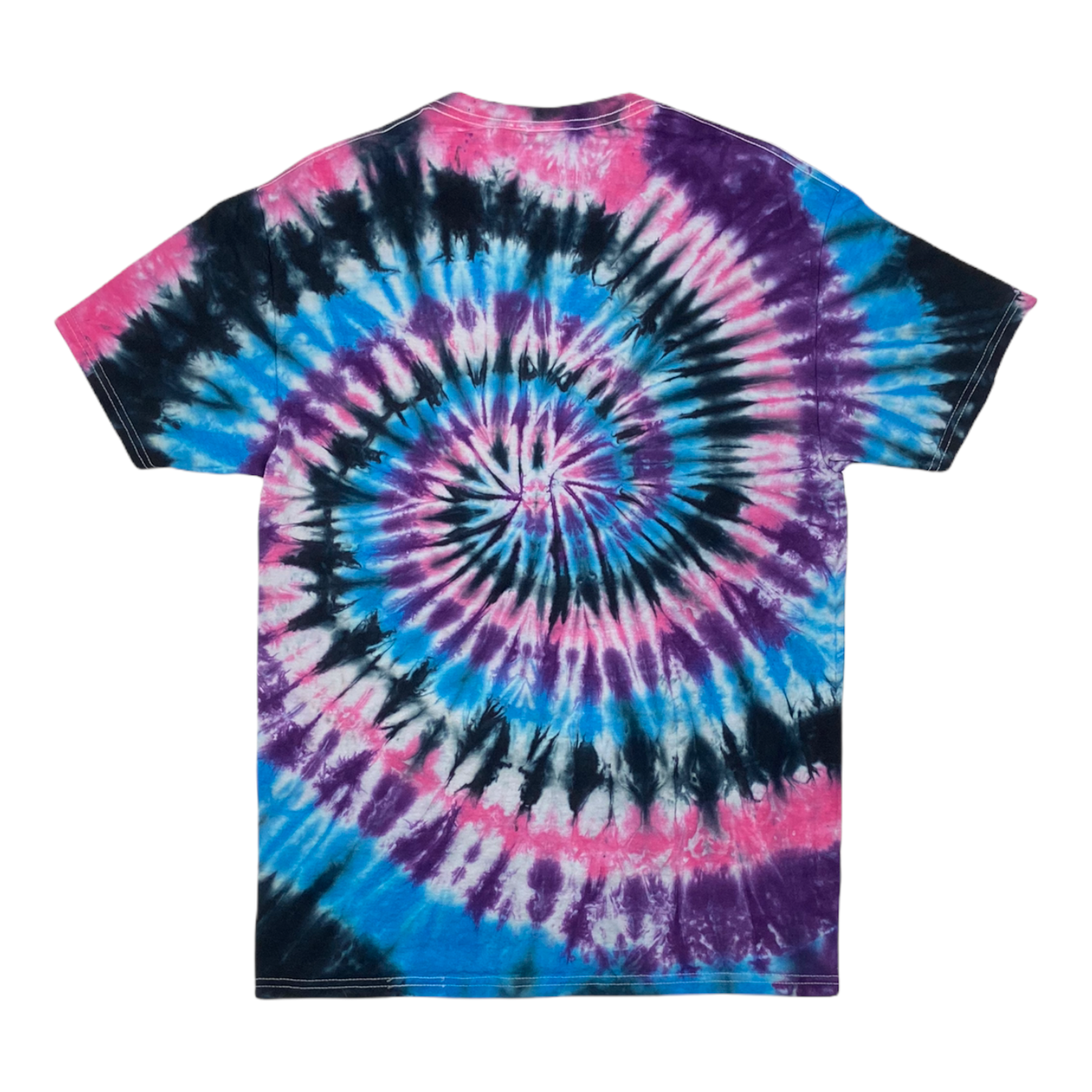 Black, Blue, Purple, & Pink Spiral Tie Dye Unisex T-Shirts