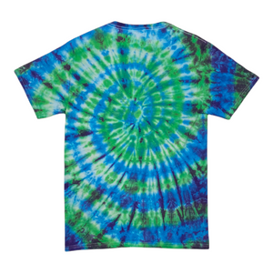 Blue & Green Spiral Tie Dye Unisex T-Shirts