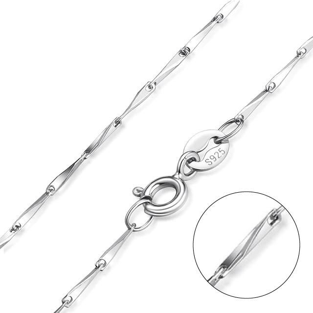 Sterling Silver Chains Sacred Geometry Crystal Jewelry, Unisex, Sterling Silver, VOLTLIN