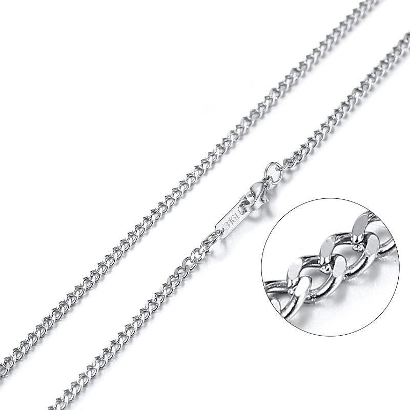 Stainless Steel Chains Sacred Geometry Crystal Jewelry, Unisex, Sterling Silver, VOLTLIN