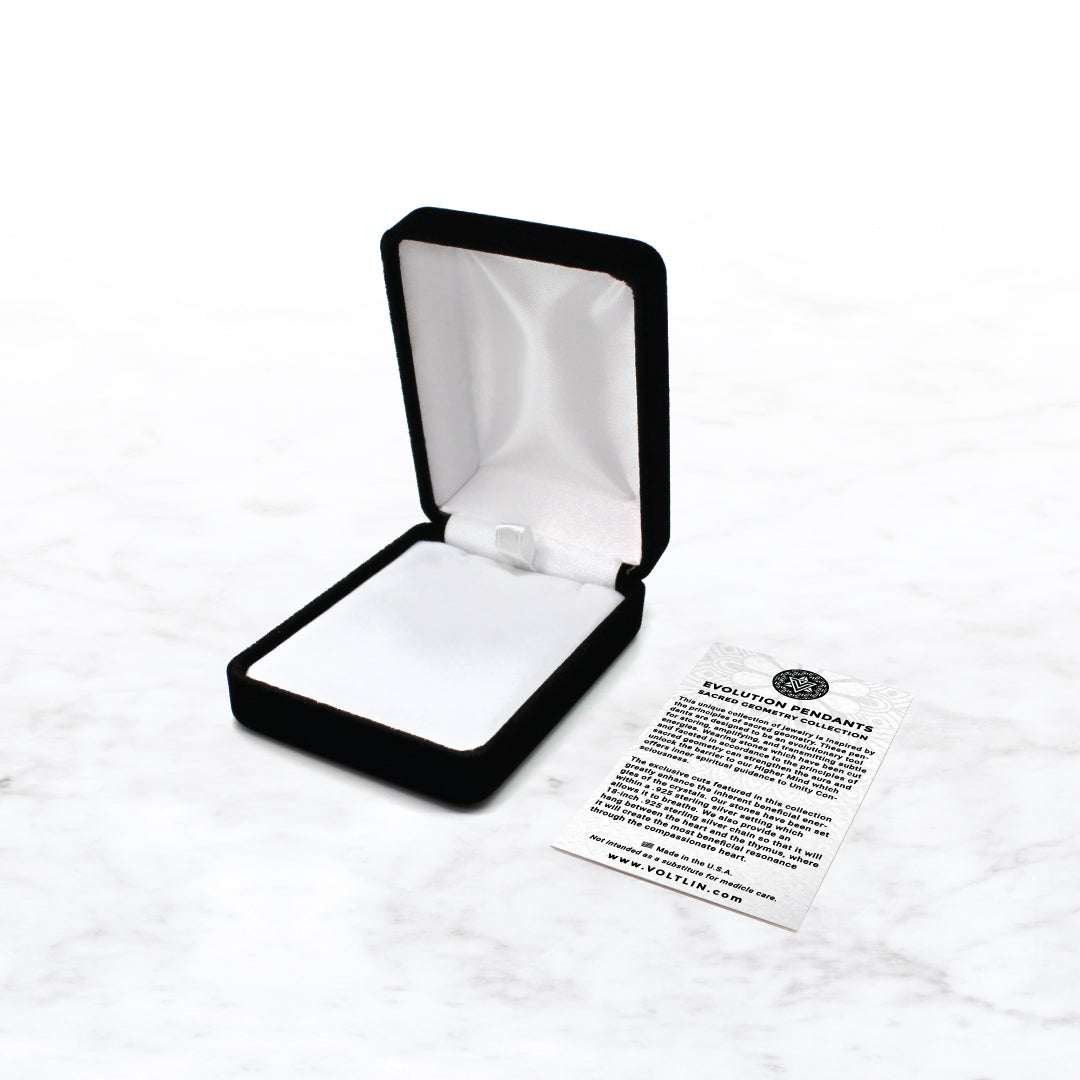 Siberian Green Quartz Angelic Star Chain Pendant Sacred Geometry Crystal Jewelry, Unisex, Sterling Silver, VOLTLIN