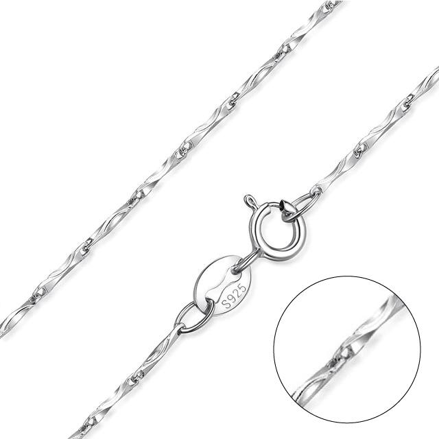 Sterling Silver Chains Sacred Geometry Crystal Jewelry, Unisex, Sterling Silver, VOLTLIN