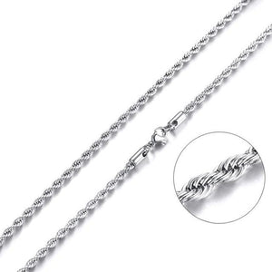 Stainless Steel Chains Sacred Geometry Crystal Jewelry, Unisex, Sterling Silver, VOLTLIN