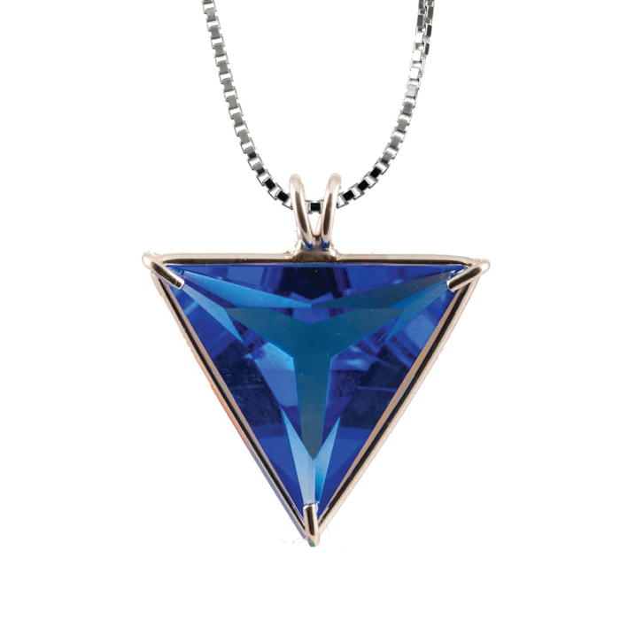 Siberian Blue Quartz Angelic Star Chain Pendant Voltlin