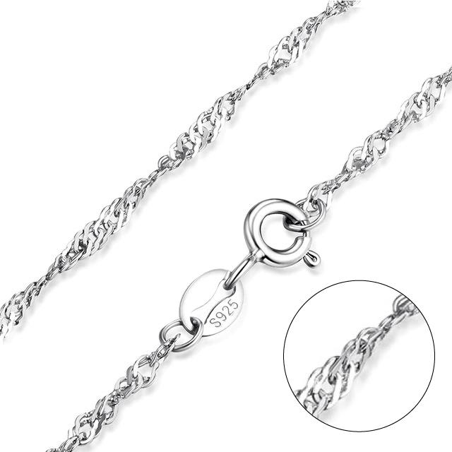 Sterling Silver Chains Sacred Geometry Crystal Jewelry, Unisex, Sterling Silver, VOLTLIN