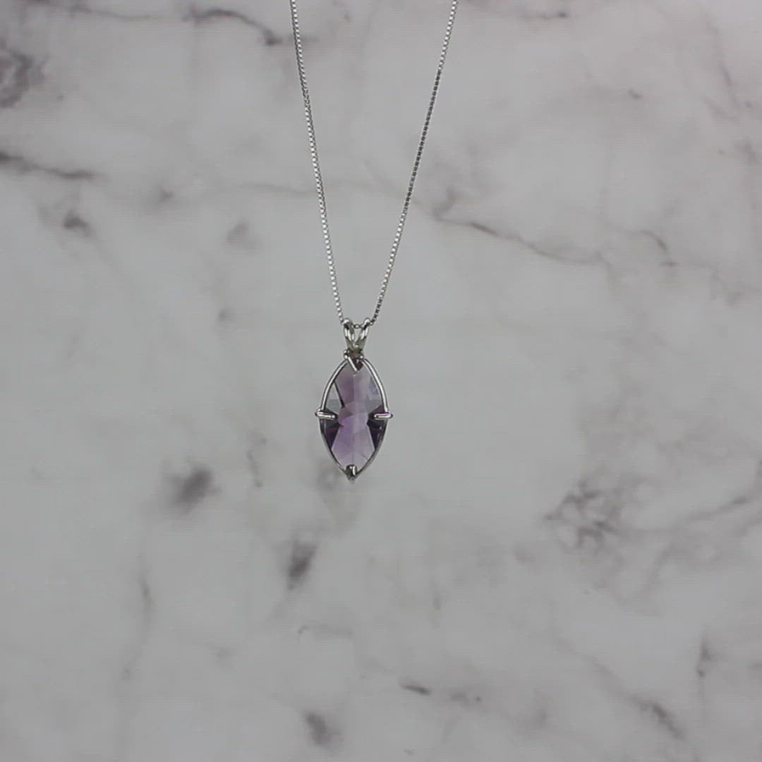 Amethyst Infinite Eye Chain Pendant