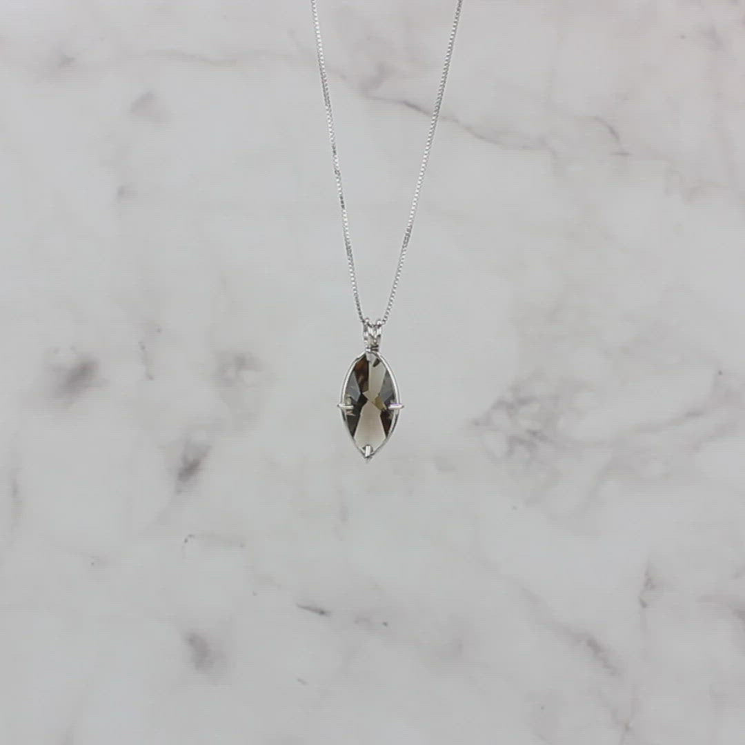 Smoky Quartz Infinite Eye Chain Pendant