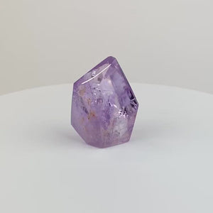Freeform Faceted Amethyst Point with Rainbow Inclusions (68 g.) (C016)