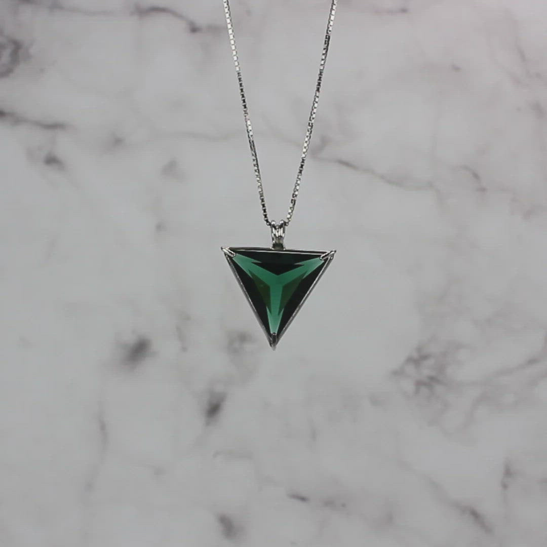 Siberian Green Quartz Angelic Star Chain Pendant