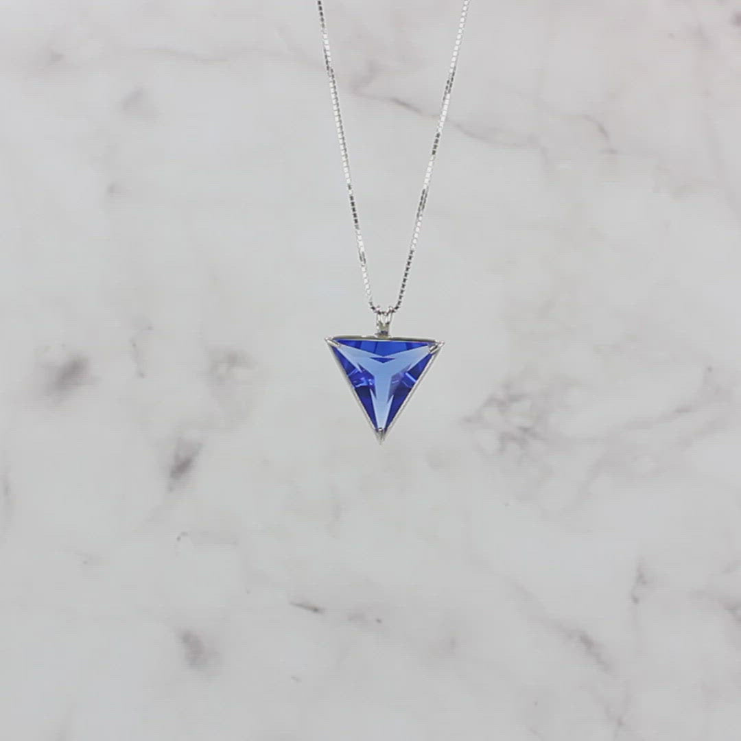 Siberian Blue Quartz Angelic Star Chain Pendant