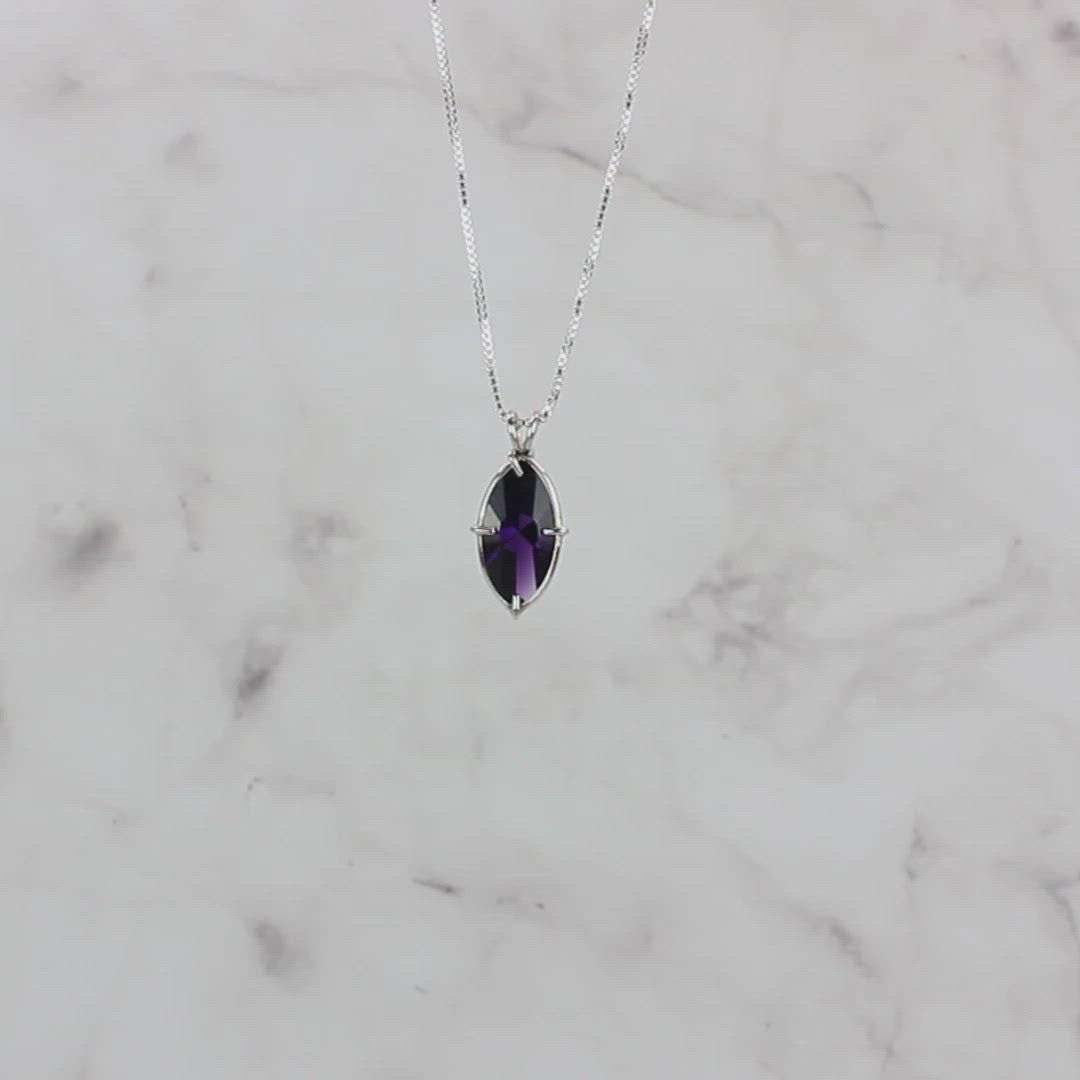 Siberian Purple Quartz Infinite Eye Chain Pendant