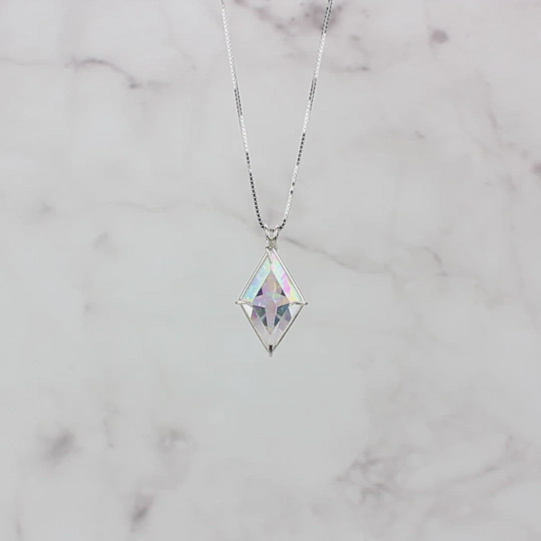 Angel Aura Quartz Ascension Star Chain Pendant