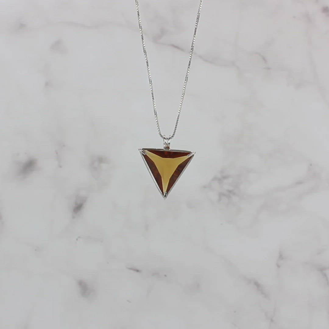Siberian Gold Quartz Angelic Star Chain Pendant