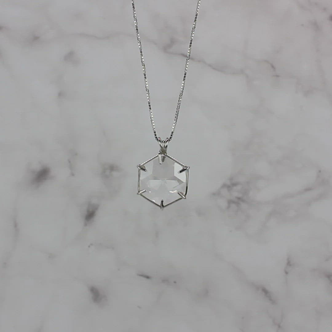 Quartz Flower of Life Chain Pendant