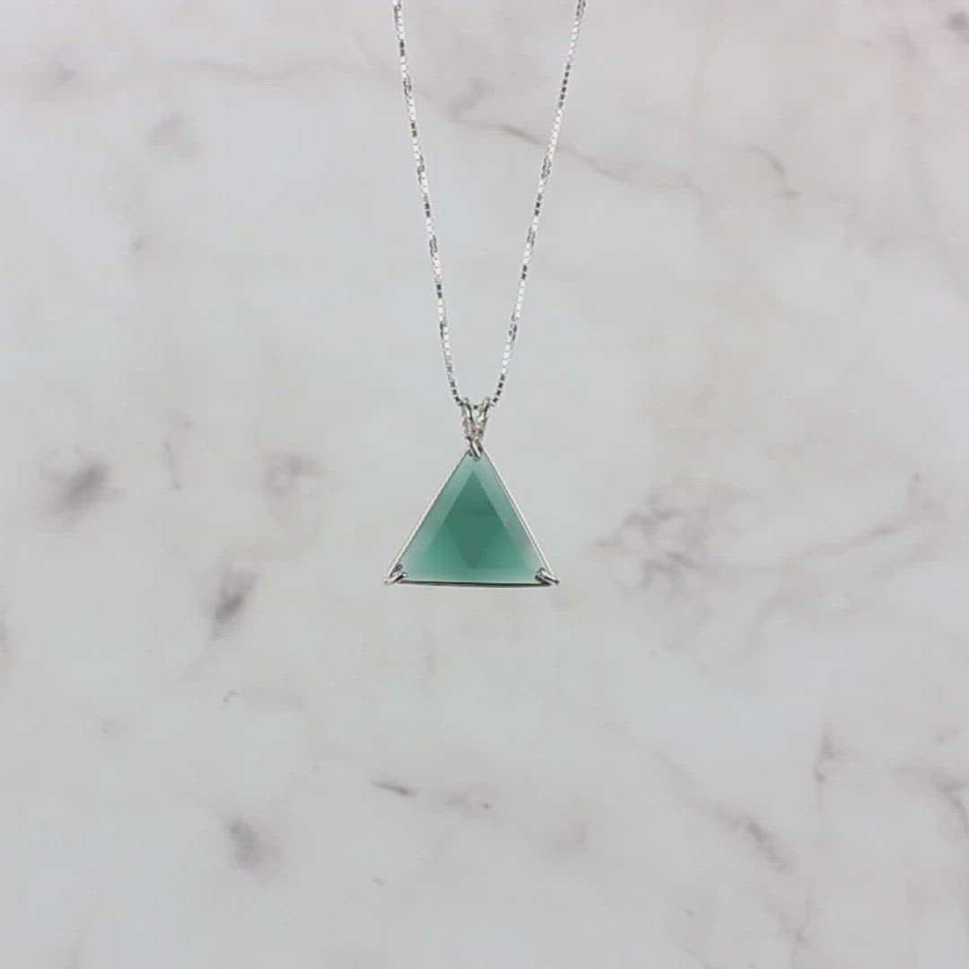 Siberian Green Quartz Star of David Chain Pendant