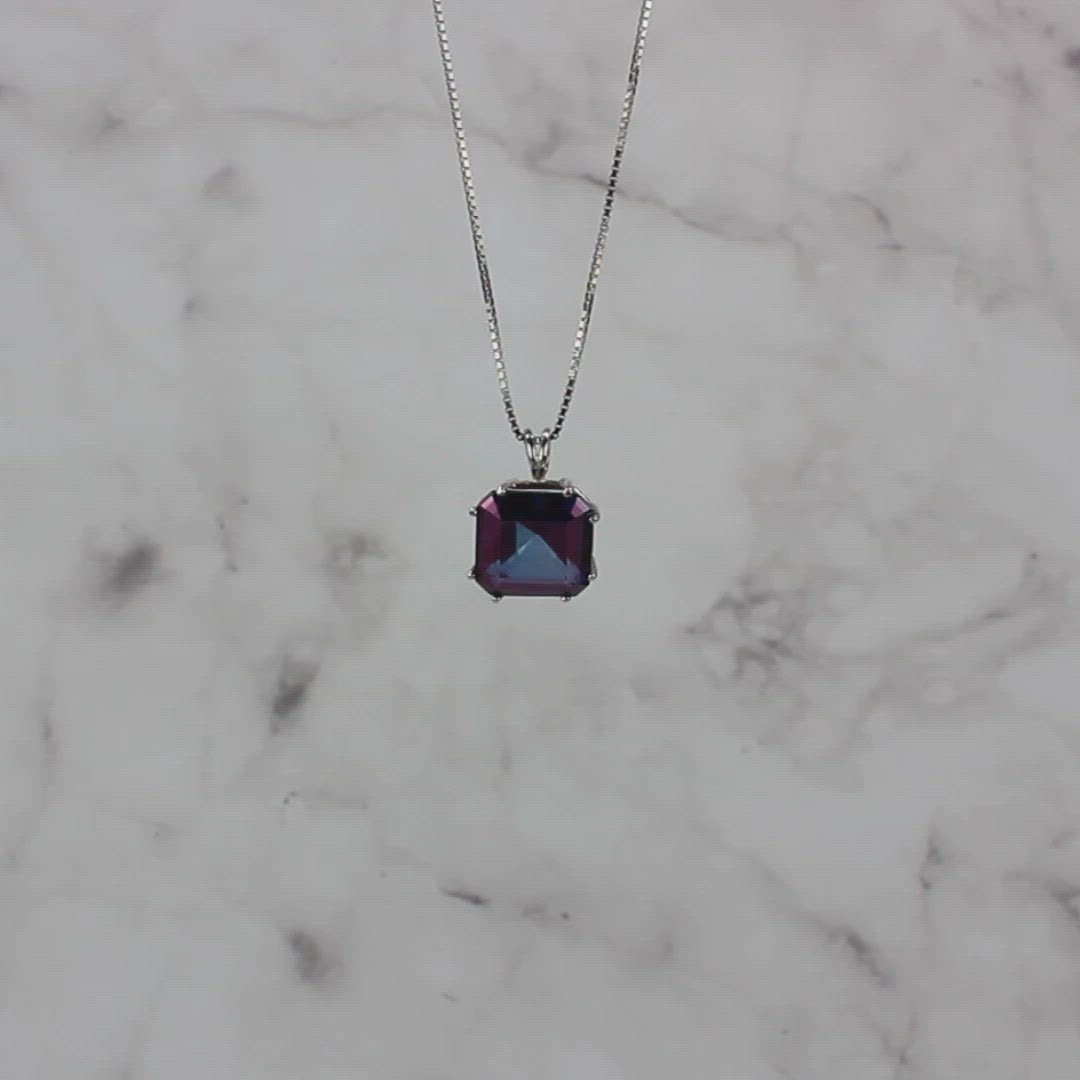 Tanzine Aura Quartz Earth Heart Chain Pendant