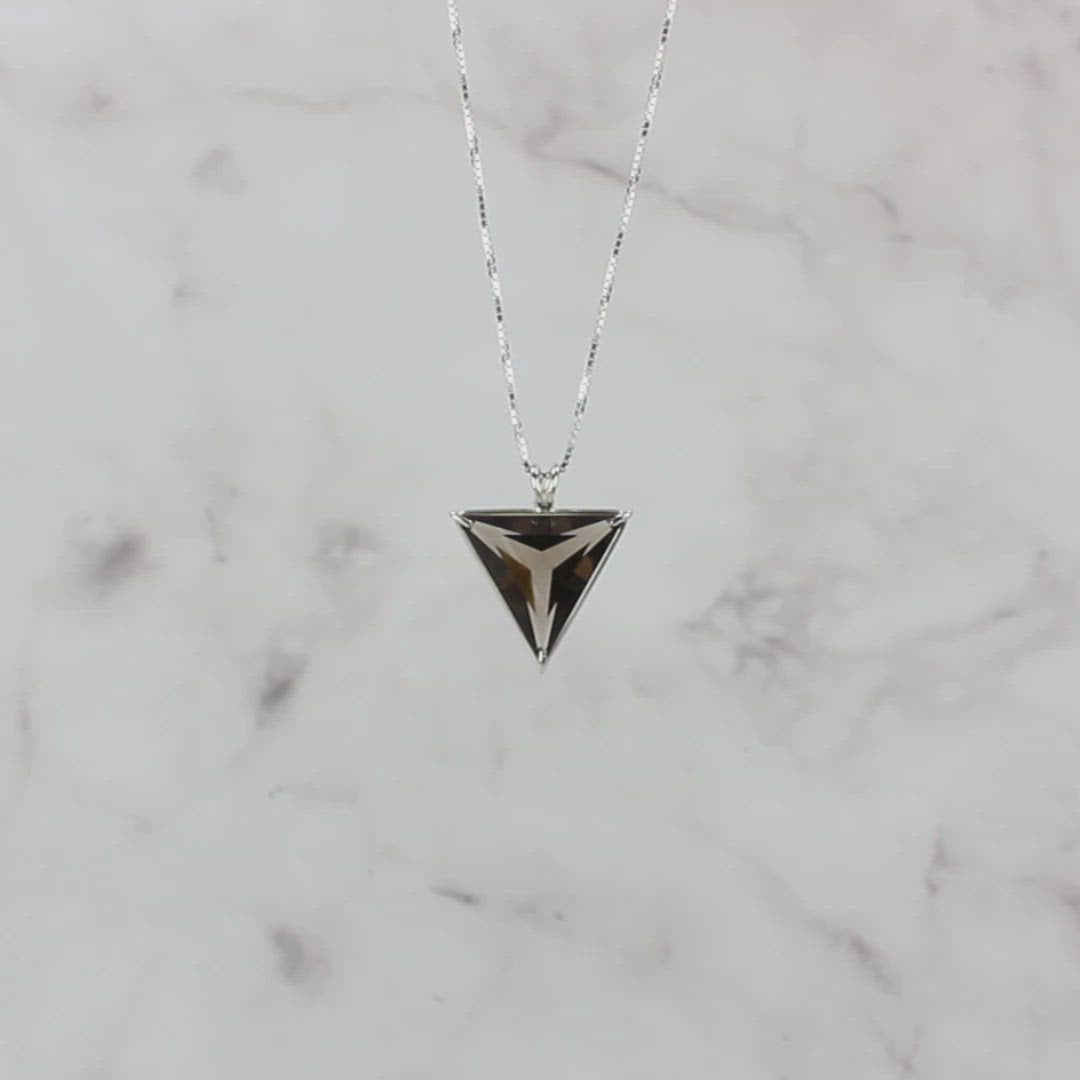 Smoky Quartz Angelic Star Chain Pendant
